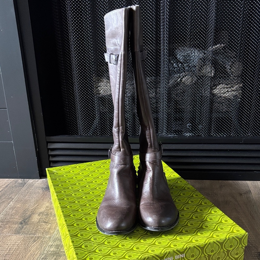 Gianni Bini Dark Brown Over the Knee Boots